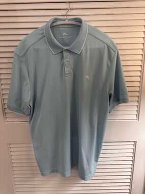 Tommy Bahama Dusty Blue Polo. Size Large